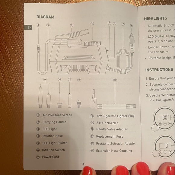 NIB AstroAI Tire Inflator Portable Air Compressor Tire Air Pump for Car Tires - Picture 8 of 15